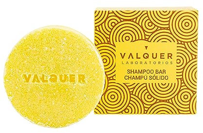 Valquer Champú Solido Acid para Cabello Graso. Anticaspa, Limpia, Purifica y Refresca Consiguiendo un Pelo Suave y Radiante, con Extracto de Limón y Canela. Vegano. 50 g.
