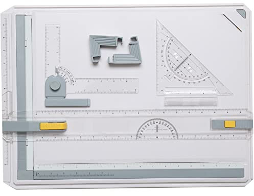 SOFEDY ARTInch A3 Zeichenbrett Zeichentisch Multifunktions Zeichentisch Board Grafik Architektonische Skizze Board mit Parallelbewegung, Geodreieck, Klemmen, Winkelmesser (51,1 x 37,1 cm)