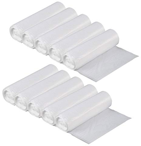 200 bolsas de basura de gran capacidad 130 L – Enlace de cierre, ultrarresistente, antifugas, transparentes – 10 rollos de 20 bolsas
