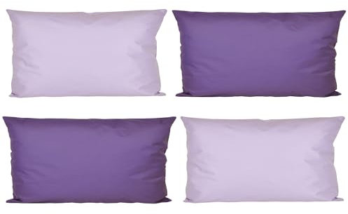 JACK 4X Outdoor Lounge Kissen 30x50cm viele Farben Dekokissen inkl. Füllung Wasserfest Sitzkissen Garten Stuhl, Farbe:2X Flieder - 2X Lila