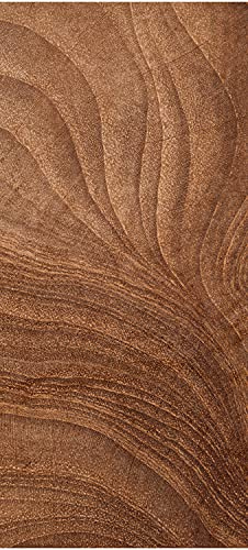wandmotiv24 Türtapete Holz Maserung, Wellen, Natur, Echtholz 70 x 200cm (B x H) - Dekorfolie selbstklebend Sticker für Türen, Türfolie, Aufkleber, M1219