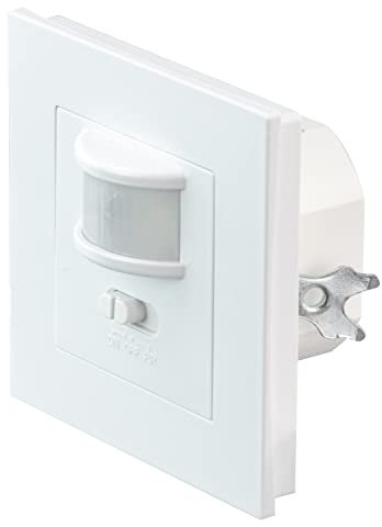 POPP® Electric Detector de Movimiento PIR Interior Empotrable Pared, IP20 300W/1200W 220-240V IP20 SM-002 160º (Pack 1 Unidad)