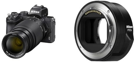 Nikon Z50 + Z DX 16-50mm + Z DX 50-250mm Mirrorless Camera Kit (209-point Hybrid AF) & FTZ II - Adapter for F-Mount lenses on Z-Mount cameras