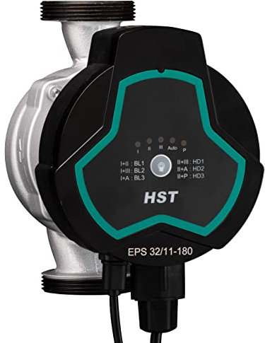HST | Hocheffiziente Heizungspumpe | Umwälzpumpe | HST EPS 32-110/180 mm | Förderhöhe 11 Meter | Drehzahlregelung über PWM Signal