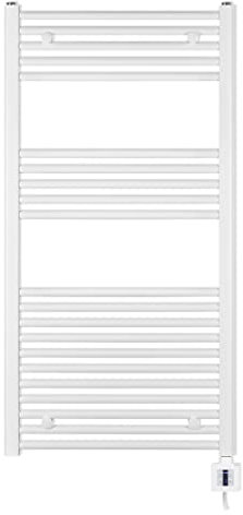Eco Radiateur - Asciugamani elettrico - Radiatore bagno programmabile - Porta asciugamano con timer - Riscaldamento per bagno - Made in Germany (1175HX600L, bianco)