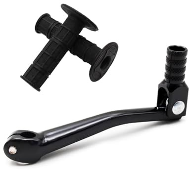PRO BAT 11mm Pit Bike Gear Shifter with 22mm Motorcycle Hand Grips Set