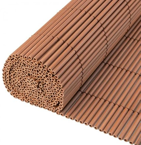 Grindi Balkon Sichtschutz 180x300 cm - PVC Sichtschutzmatte - Sichtschutz Zaun - Sichtschutz Garten, Terrasse - Sonnenschutz Balkon - runden Röhrchen - Zaun Garten - Zaunblende - Zaunverkleidung