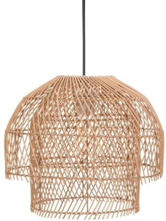 Atmosphera Hängeleuchte Kery, Metall und Rattan, D38 cm