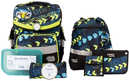 SCHOOL-MOOD Timeless mit LED Patchy Schulranzen-Set 7-teilig Elias