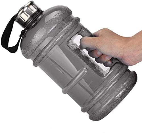 Zanbeel 2.2L Water Bottle BPA Free Large Jumbo Sports Training Camping Gym Drink Hiking (Black)