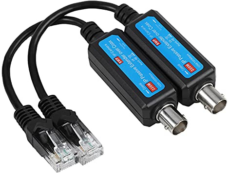 Adattatore Ethernet su Coassiale Adattatore Moca 17 × 9 × 3 1 Coppia 10 100 Mbps 1Ch Estensione Ricevitore Trasmettitore Coassiale IP Passivo per Telecamera IP Nvr