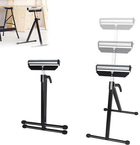 YARDIN 2er Set Rollenbock, klappbar Rollenständer, Höhenverstellbar Rollbock 68-108cm, Klappbock Unterstellbock Arbeitsbock mit Antirutschfüßen, Böcke Stützbock bis 60 kg