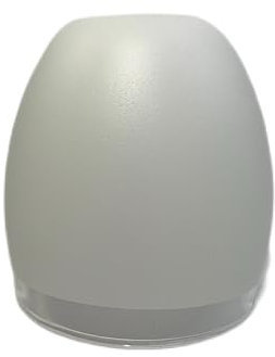 Vetro di ricambio per lampada, diametro 58 mm, paralume in vetro, bianco con bordo trasparente