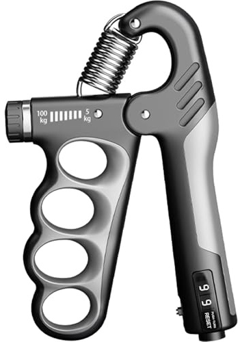 Grip Strength Trainer with Counter, Hand Gripper Strengthener, 11-220 Lbs Adjustable Resistance Grip Strengthener, Ideal for Sports, Fitness, Strength Training, Hand Therapy and Rehabilitation
