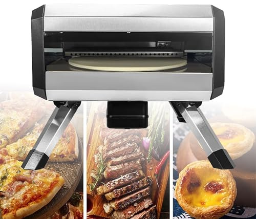 YZRDCXM Horno de Pizza Antiadherente, Horno de Pizza de Gas al Aire Libre, Horno de Pizza de propano portátil, Horno de Pizza de Acero Inoxidable, Estufa portátil Gruesa for Picnic al Aire Libre