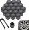 20 Piezas Tapas de Tornillos Tapas de Tuercas Tapas Nuez Universal 17mm Cubierta de Tuerca para Coches Ruedas con Herramienta,Universal 17mm Tapa de Tuerca de Rueda, Tapones Tornillos Ruedas Coche