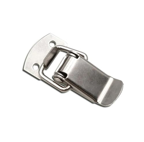 Stainless Steel Spring Buckle Latch 007 Tool Box Lock Iron Wooden Box Catch Duckbill Buckle Industrial Box Bag Sofa Buckle(201 Stainless Steel)