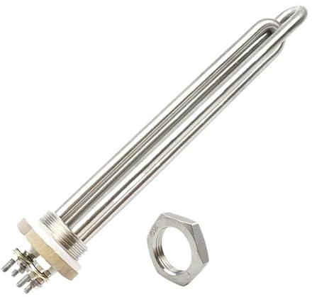 LIUCH Elemento calefactor tubular de 12 V/24 V/36 V/48 V DN25 CC solar(Heater nut,12v 600w BSP)