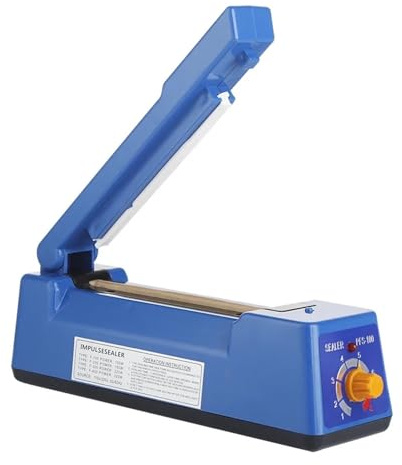 Selladora al vacío de alimentos, Sellador De Bolsas Plástico, Máquina Sellado Térmico, Presión Manual, Envasado Alimentos Para(100mm)