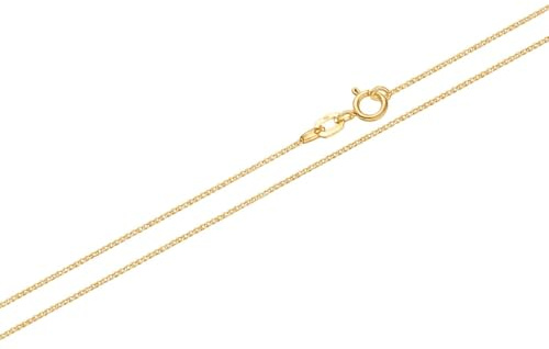 MYSTIC JEWELS – Fin 925 Silverkedja Gourmet-stil | 6 Storlekar (40–70 cm) | Med Presentpåse, 50 cm, Sterlingsilver, Det är inte en ädelsten