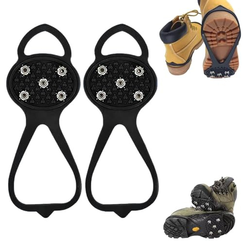 Anti Rutsch Schuhspikes, Universal 5-Claw Spikes Für Schuhe Winter rutschfeste Eisspikes, Schuhkrallen Spikes Zum Wandern, Bergsteigen, Spazierengehen, Unverzichtbar für Outdoor-Aktivitäten (M)