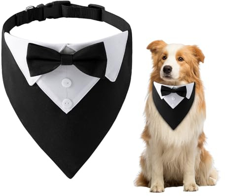 Hunde Fliege Verstellbare Hunde Hochzeit Bandana Hund Smoking Fliege Hundehalsband für Hochzeit Geburtstag Große Hund Kostüme