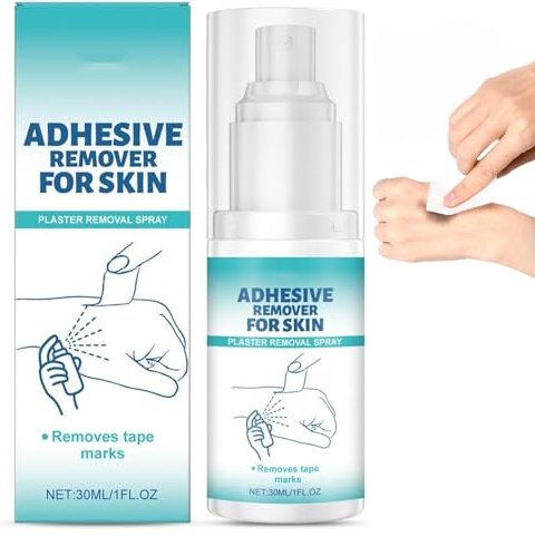 30ml Powerful Adhesive Remover Spray for Skin,Sticky Stuff Remover,Skin Adhesive Rem-Over,Sticky Plaster Rem-Over for Sk-in,Gentle No-Scrub Remo-Ver,Gentle Cleaning for Daily Household&Personal Care