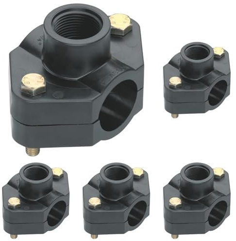 Gardena Sprinklersystem Anbohrschelle, 25 mm x 3/4 Zoll Innengewinde: Zum Regneranschluss im Rohrverlauf, Kombinierbar mit Regneranschluss 2739 und 2740 (02728-20) (Packung mit 5)