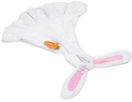Haofy Gräsmatta Gås Kläder Påsk Kanin Outfit for Goose Vit Rosy Plysch Material Enkel Installation Lämplig för Festliga Evenemang