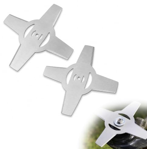 Savento - Juego de 2 cuchillas para desbrozadoras (15 cm, metal, 4 dientes)