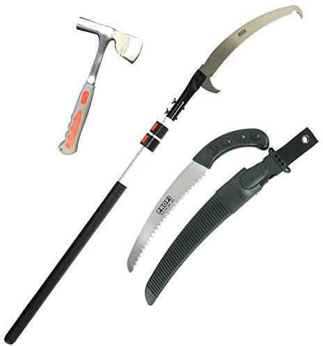 2 STÜCK BAUMSÄGEN SET 1x Teleskop-Baumsäge Teleskopsäge 2,55 m 1x Baumsäge 37 cm Japan CV-Sägeblatt Astsäge Säge Gartensäge Handsäge Baumsäge Gärtnersäge