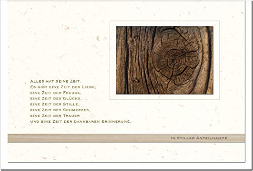 metALUm Trauerkarte ALLES HAT SEINE ZEIT | Holz 00554