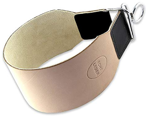 Streichriemen Hängeriemen Abziehleder 2-Seitig Grob/Fein Extra Breit 49 cm | Abziehriemen aus Rindleder zum Schärfen von Rasiermessern