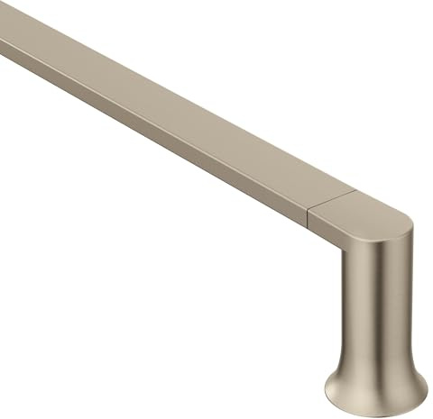 Moen Genta LX Modern Single Kitchen or Bathroom Towel Bar, 24-Inch, Brushed Nickel, BH3824BN