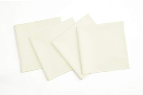 Solino Home Baumwolle Leinen Servietten 20x20 Zoll,Elfenbein Dinner Servietten für Herbst, Erntedankfest, Weihnachten,DRU Maschinenwaschbar Stoffservietten 4er Set,Handgefertigt aus Naturstoff