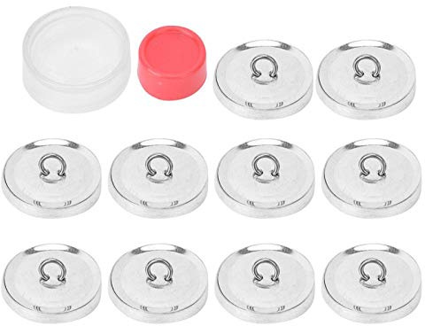 DIY Stoffknöpfe Selbstklebend zum Abdecken 4 Größen, 10er Set | Ohne Werkzeug montierbar, Gummi-Metall-Basis mit hoher Abriebfestigkeit