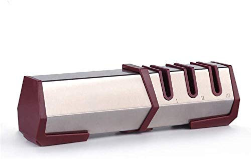 SMSOM Küchenmesserschärfer for Blunted Klingen |3-Stufen-Messer-Reparatur-Zubehör |Messer wiederherstellen Schärfwerkzeug mit rutschfestem Boden, hilft bei der Reparatur Edelstahl Brotmesser Taschenme