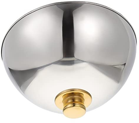 Angoily Edelstahl Speiseglocke Burgerhaube Tellerglocke Servierglocke Schmelzglocke Grillen Käse Haube Lebensmittel Abdeckung Fliegenhaube Pfannendeckel für Pizza Steak Cheese 17. 5CM
