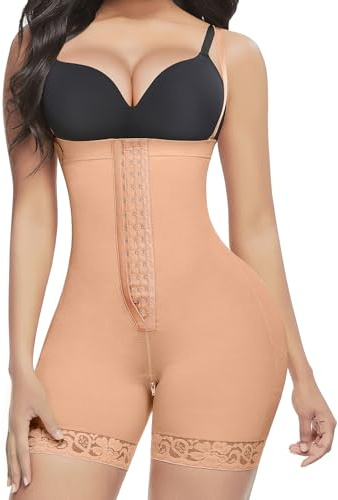 Lover-Beauty Fajas Colombianas Strapless Tummy Control Shapewear for Women Body Shaper Butt Lifter Open Bust Rose Gold XX-Large