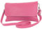 modamoda de T226 Damen Leder Clutch Umhängetasche Abendtasche Small handmade in Italy, Farbe:Candy Pink