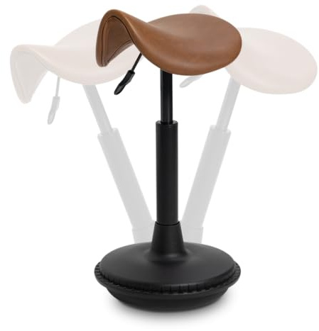 Wobblez Sattelhocker Ergonomischer Bürostuhl | Rückenschonender Wackelhocker Höhenverstellbar von 55-75 cm für einen Sitz-Steh-Schreibtisch | Gleichgewichtshocker | Ergonomischer Bürohocker