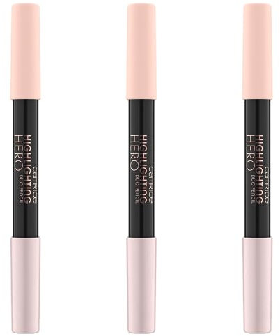 Catrice Highlighting Hero Duo Pencil, Kajalstift, Nr. 020, Pink, schimmernd, matt, vegan, ohne Mikroplastikpartikel, Nanopartikel frei, ohne Parfüm, 3er Pack (3x2.4g)