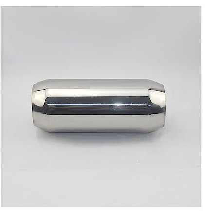 SAFWEL Auto Auspuff Endrohr 51mm 63mm 76mm Auto Auspuff Schalldämpfer Rohr Modifikation Auspuffrohr Edelstahl Mittelschalldämpfer Trommel (Größe : 63mm)