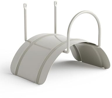 Livlig53 LIVLIG portagomma a parete, portagomma da giardino in acciaio, portagomma per tubi da giardino da 1/2” fino a 30m, colore: Greige/Grigio