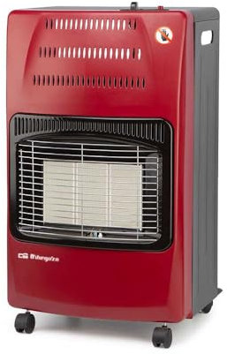 Orbegozo HCE 62 - Estufa plegable. Color Rojo.Potencia máxima 4.200 W. Encendido mediante pulsador automático piezoeléctrico. Triple sistema de seguridad.