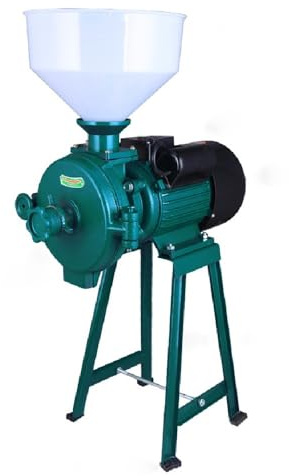 2200W Elektrisch Schrotmühle Getreidemühle Kaffemühle Coffee Grinder Nussmühle Stahlmahltechnologie für trockene Getreide | Mais Reis Weizen | Inkl. Trichter | 80 Mesh Feinmahlung