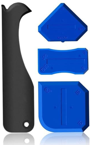4 strumenti per la finitura del sigillante, portatile, in silicone, kit di strumenti per sigillatura, applicatore multi-bordo, strumento di rimozione del silicone per cucina, bagno, malta, finitura