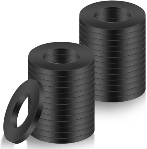 120 Pz Rondelle M5 Rondelle Piatte M5 x 10 mm, Assortimento di Rondelle Alzaporta, Rondelle di Tenuta in Acciaio al Carbonio, Guarnizioni Distanziali Rondelle Corpo Neri per Viti Barra Filettata
