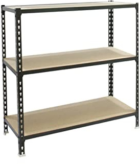 PROREGAL Schwerlastregal Baby MULI | HxBxT 90x120x40cm | 3 Fachböden | Fachlast 200kg | Anthrazit | Lagerregal Kellerregal Werkstattregal