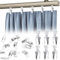 100 Stück Gardinenklammern für Schienen, Vorhang Clips, Gardinen Clips, Vorhang Klammern mit Rollen Gardinenröllchen mit Klammer Gardinenhaken Gleiter Set für Vorhänge Türvorhänge Duschvorhänge